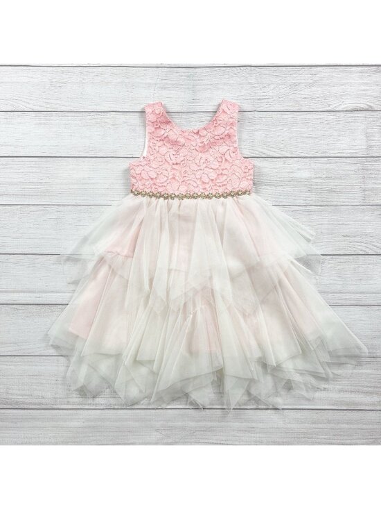 American Princess Other - American Princess Girls Pink Floral Lace Tulle Party Dress 6